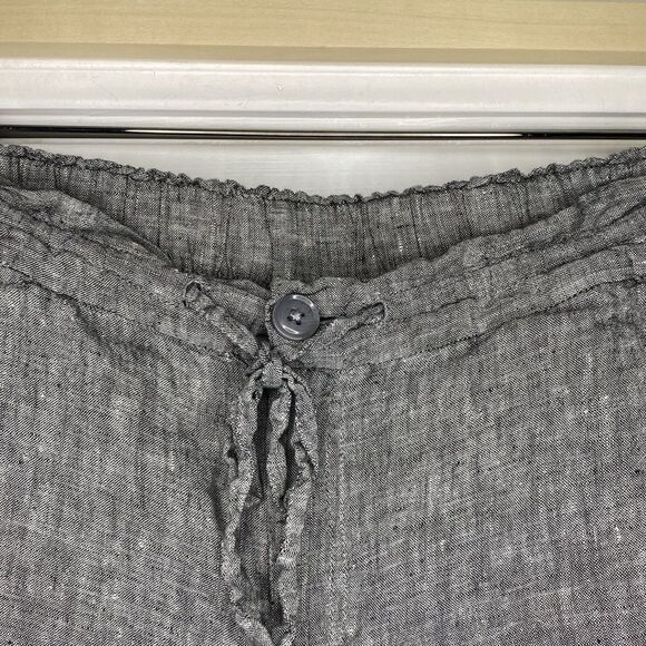 Charter Club Heather Gray Linen Shorts Size Medium - Picture 2 of 6